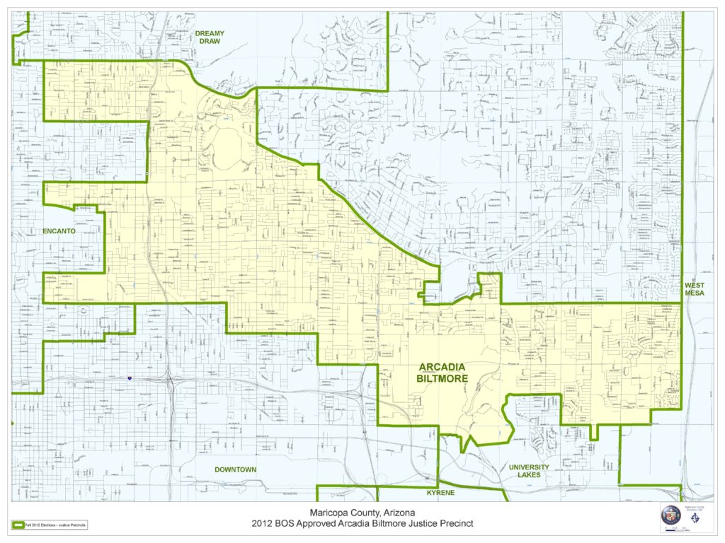 Precinct Map of the Arcadia Biltmore Justice Court